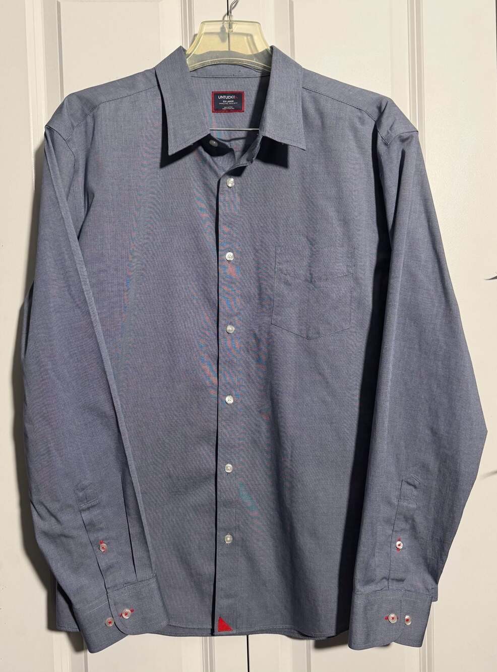 UNTUCKit Men's Wrinkle-Free Regular Fit Long Sleeve Button-Down Shirt Size 2XL